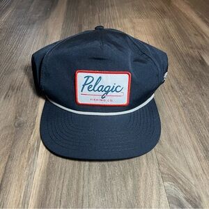 Pelagic Fishing Co. Men's Snapback Rope Hat Navy Blue NWT